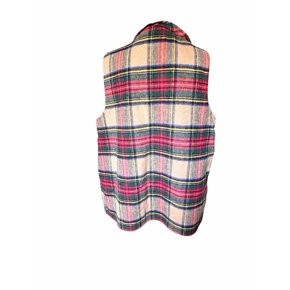 Maurices Open Front Cardigan Vest XXL Red Yellow Blue Tan